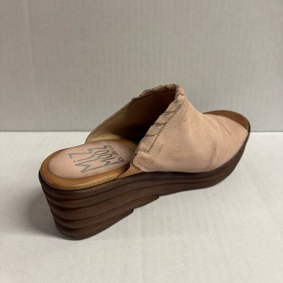 MIZ MOOZ WOMEN'S SLIP ON OPEN TOE WEDGE SHOES PALE PINK 37EU / 7US # K-03 - Picture 3 of 3